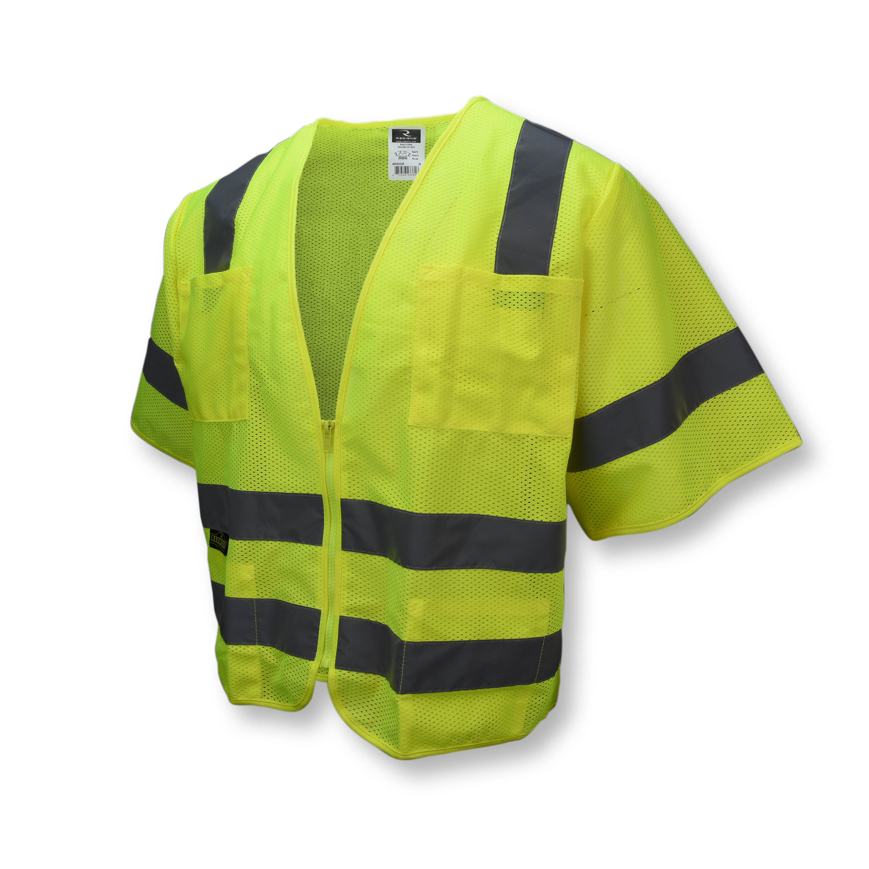 SV83 Standard Type R Class 3 Mesh Safety Vest - Green - Size XL - Safety Vests